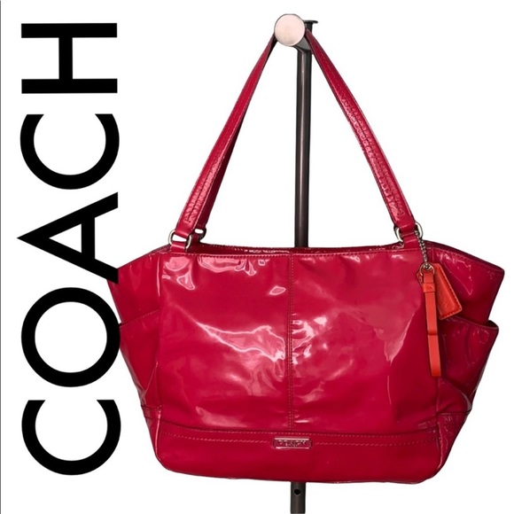 Coach Handbags - EUC reposh from ThePoshKings Patent leather red Coach bag. excellent condition